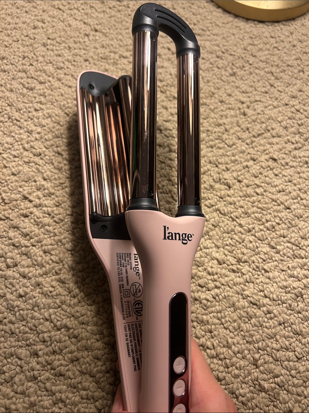 Lange Pink Hair Waver with Rose Gold Barrels